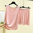thumbnail image 2 of QATAINLAV Matching Sets Women Clothing Pajamas 2 Piece Outfits Sleeveless Tanks Tops and Shorts Sleepwear Lounge Set, Pink, XXL, 2 of 8