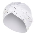 thumbnail image 2 of Chapeau Indien Perlé pour Femmes Musulman Volant Cancer Chimio Bonnet Turban, 2 of 5