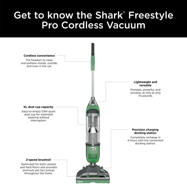 Shark Freestyle vacuum common problems and solutions chart
