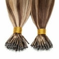 thumbnail image 3 of MY-LADY Nano Ring Beads Human Hair Extensions Micro Loop tip Russian Hair Highlight Hairpiece 16"-24", 3 of 9