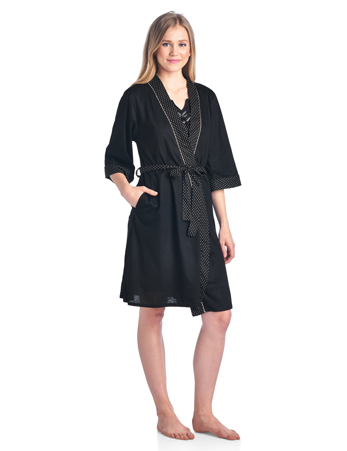 Casual Nights Women's Sleepwear 2 Piece Nightgown and Robe Set