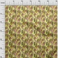 thumbnail image 3 of oneOone Cotton Silk Yellow Fabric Tropical Leaf Craft Projects Decor Fabric Printed By The Yard 42 Inch Wide, 3 of 5