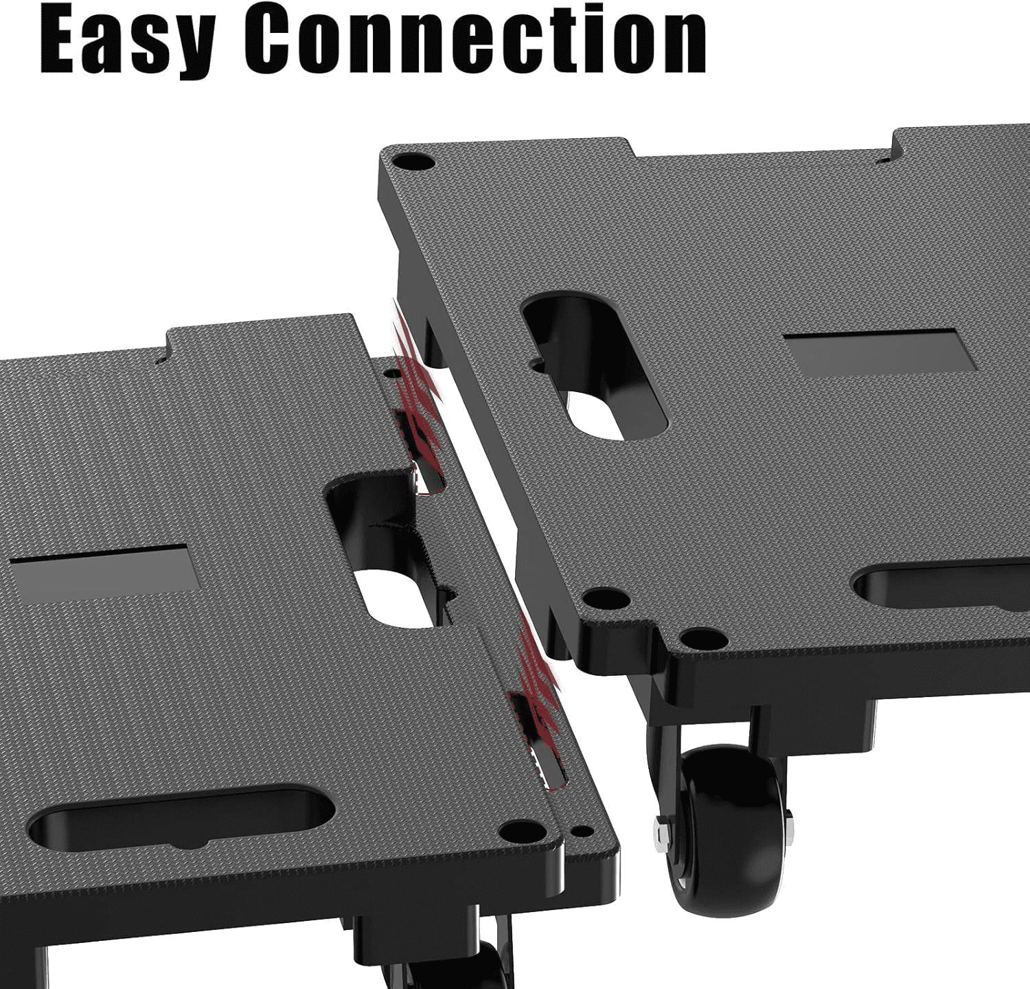 LLMRR Furniture Dolly 4 Wheels, Furniture Movers with Wheels, 440 Lbs Capacity Each, Portable Moving Dolly Heavy Duty, Interlocking Small Dolly with Wheels, 4 Pack