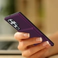 thumbnail image 5 of Galaxy S22 Ultra Card Holder Wallet Case,Dteck Shockproof Rubber Hybrid PC with Hidden Mirror Dual Layer Cover Lightweight Protective Back Phone Case for Samsung Galaxy S22 Ultra,Purple, 5 of 5