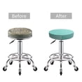 thumbnail image 5 of Fuzoiu Teal Turquoise Glitter Print Bar Stool Cushions, Super Breathable Round Bar Stool Covers,Seat Cushion Round- One Cushion Only-14 inch, 5 of 7