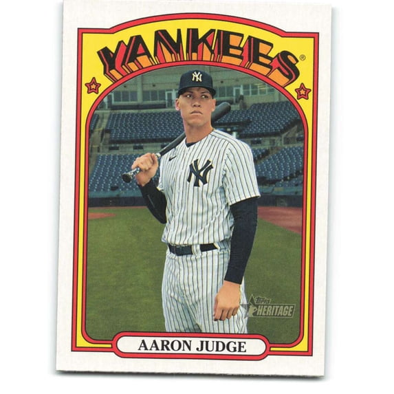 2021 Topps Heritage #121 Aaron Judge New York Yankees MLB Baseball Trading Card