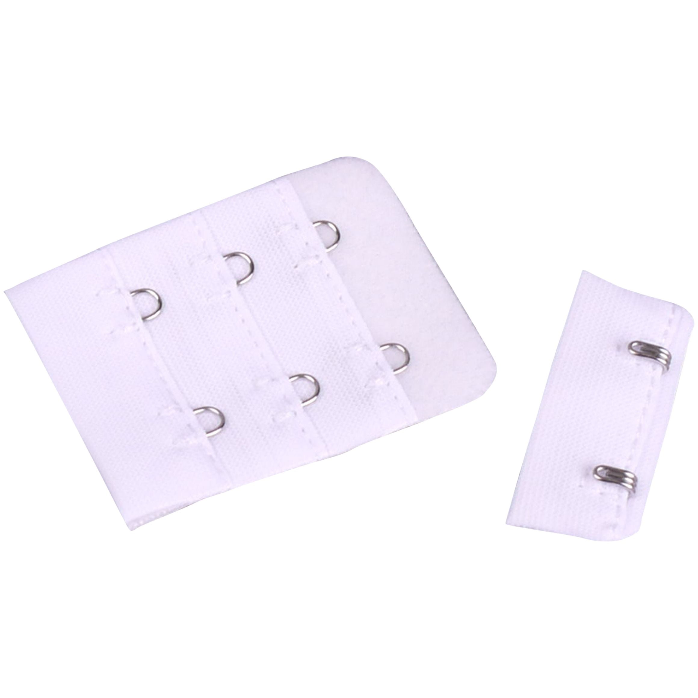 Porcelynne White Bra Hook and Eye Replacement Closure with Silver