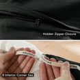 thumbnail image 2 of MooMee Duvet Cover Set King 100% Washed Cotton Linen Like Textured Breathable 3-Piece (Black, 104"x90"), 2 of 8