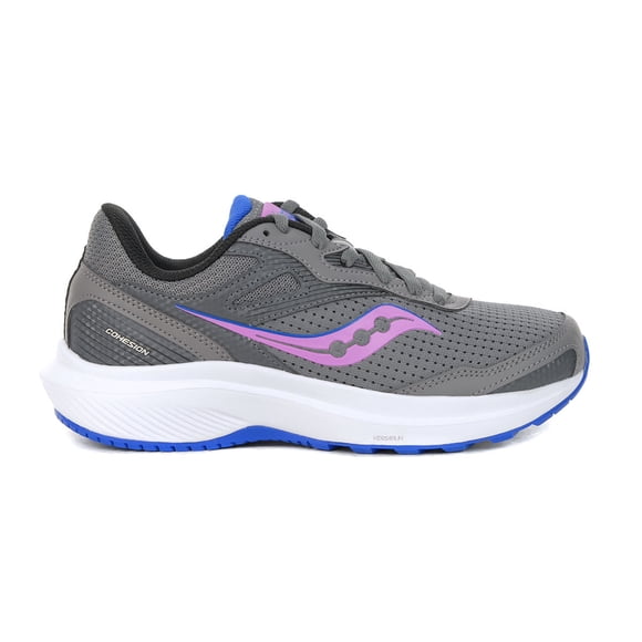Saucony Women's Cohesion 16 Gravel/Grape Running Shoes S10782-31<span> - </span>7 (Wide)