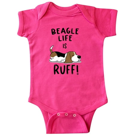 

Inktastic Beagle Life is Ruff! Gift Baby Boy or Baby Girl Bodysuit