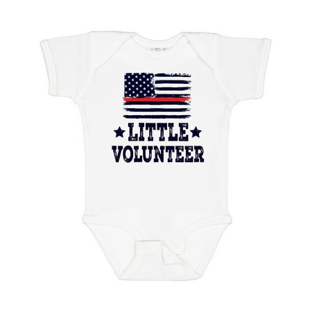 

Inktastic Firefighter Little Volunteer Gift Baby Boy or Baby Girl Bodysuit