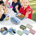 thumbnail image 4 of FFENYAN Compartmentalized Lunch Box Double layer Bento Box Japanese style Microwave Lunch Box Office Worker Reducing Meal Divided Lunch Box, 4 of 4