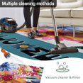 thumbnail image 5 of Spring Daisy Outdoor Rug 6x9 Ft - Reversible Patio Rug Outdoor Camping Rugs, Turquoise Modern Abstract Art Dots Floral Washable Indoor Outdoor Area Rugs, Non-Slip Outdoor Carpet Runner for Deck/Porch, 5 of 8