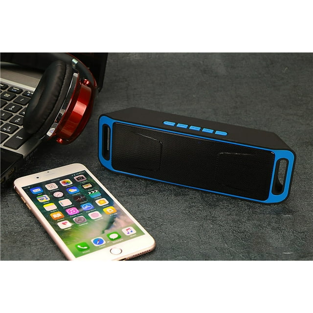 WESIEVYA USB Flash Drive Speaker With Stereo Sound Plastic Blue 1Set