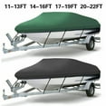 thumbnail image 2 of Boat Cover 11-22FT Waterproof Boat Cover, Heavy Duty Trailerable Boat Cover for V-Hull, Pontoon Boat Oxford Cloth, 2 of 6