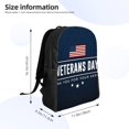 thumbnail image 4 of Fuzoiu Happy Veterans Day Print Laptop Backpack,Work Business Backpacks, Large Capacity Nurse Bag College Bookbag for School, Waterproof Casual Daypack for Travel, 4 of 8