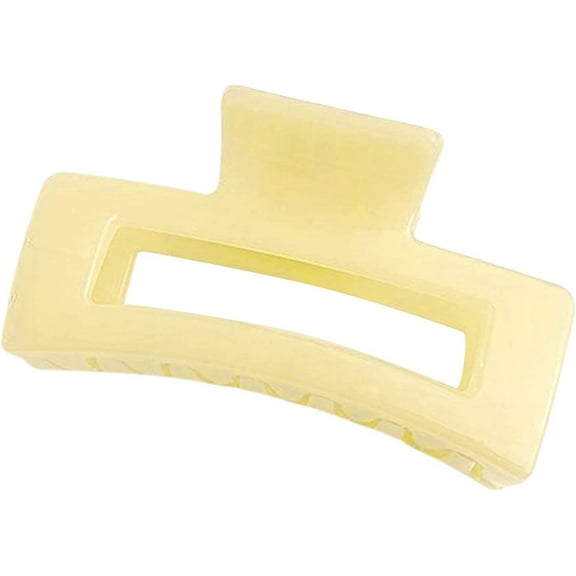 Women Hairpin Large Hair Clips Clamp Barrettes Hair Claw Hair Accessories - Yellow