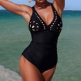 thumbnail image 5 of Afdoent One Piece Swimsuit Women Floral Swimsuit Elegant Monokini Bathing With High Waist Design For Beach Pool Women's Clothing, 5 of 7