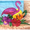 Hawaiian Luau Flamingo 'Paradise' Extra Large Lunch Napkins (16ct)