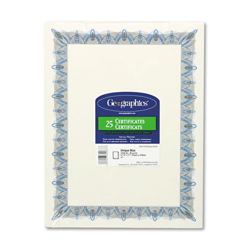 Award Certificates with Gold Seals, 8.5 x 11, Unique Blue with White Border, 25/Pack Award Certificates with Gold Seals, 8.5 x 11, Unique Blue with White Border, 25/Pack