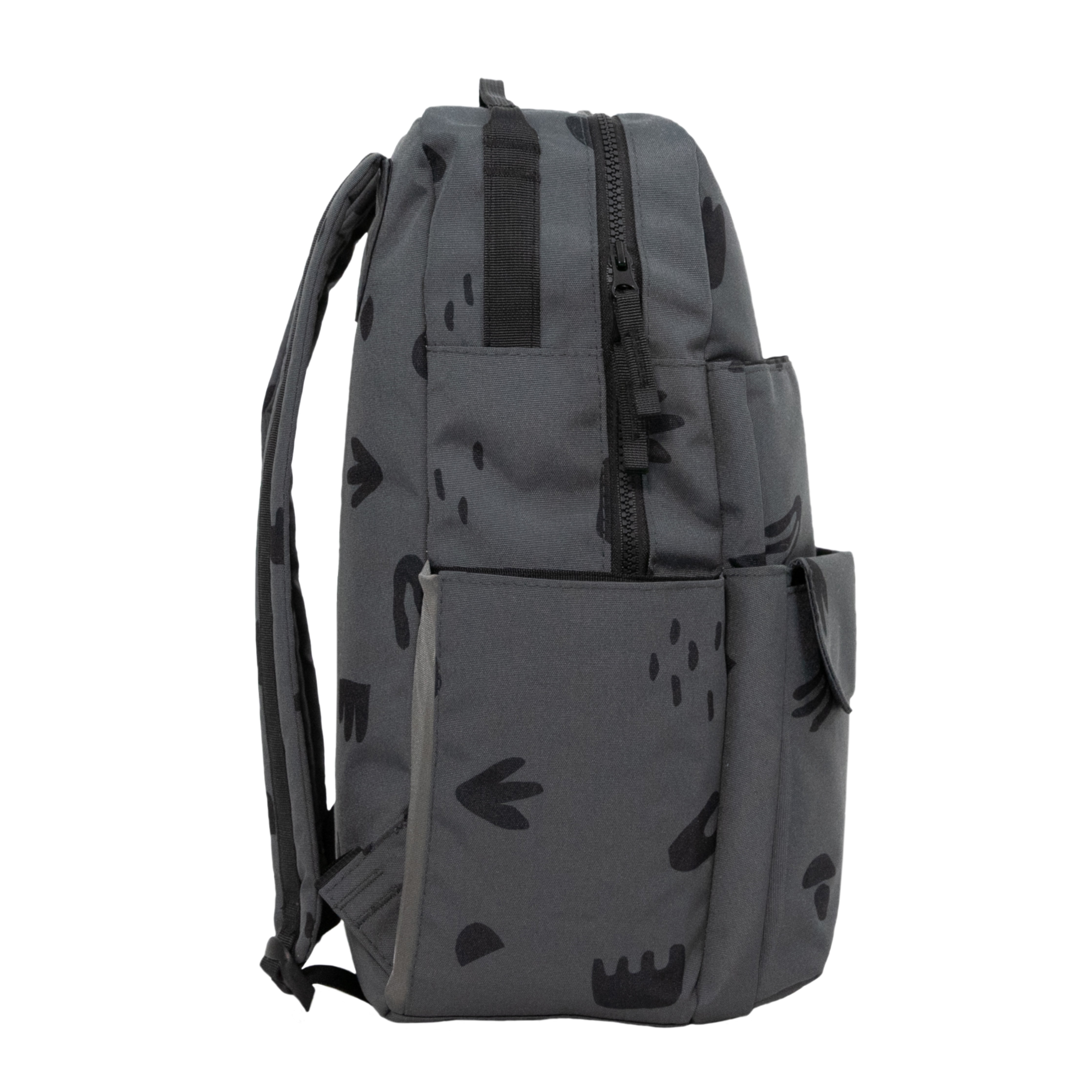 Red Rovr Roo Lightweight Backpack Diaper Bag - Charcoal Doodle