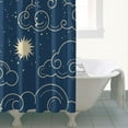 thumbnail image 5 of Witchy Celestial Shower Curtain for Bathroom, Gothic Cosmic Aesthetic with Sun, Moon, Star Print, Mystical Spiritual Style, Waterproof 72x84 Fabric Curtain with Hooks, 5 of 5