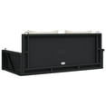thumbnail image 4 of vidaXL Swing Bench with Cushions Black 119x56x48 cm Poly Rattan, 4 of 5