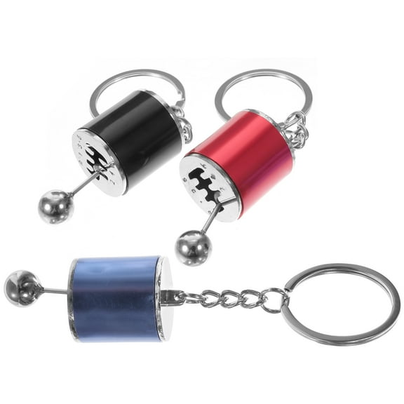 SEWCHICS Gear Shifter Keychain Men's Accessory Assorted Color Zinc Alloy for Decor 3Pcs