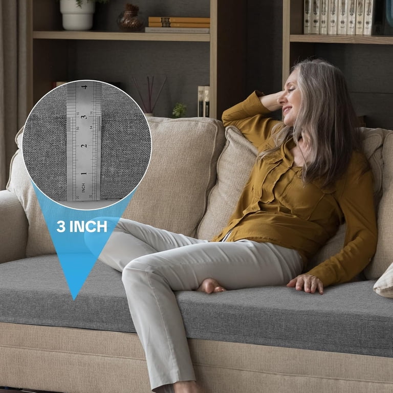 3 Inch Memory Foam Sofa Topper Pad, 59