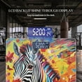 thumbnail image 3 of Bathroom Scale, Highly Accurate Digital Body Scale,Precisely Measures Weight up to 400 lbs-Colorful Zebra Painting With Array Of Vibrant Colors, 3 of 4