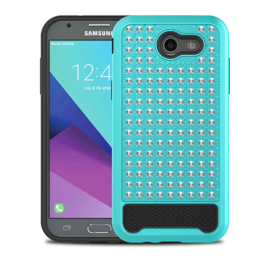 Samsung Galaxy J3 Luna Pro HYBRID IMPACT Diamond Case Phone Cover