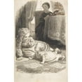 thumbnail image 2 of Lorenz Frølich 13x18 Black Ornate Wood Framed Double Matted Museum Art Print Titled - Mother Watching Over Two Young Children Playing (1835-1903), 2 of 5