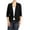Black, variant on Women's Plus Size Lightweight Draped Neck Open Front Solid Blazer Jacket