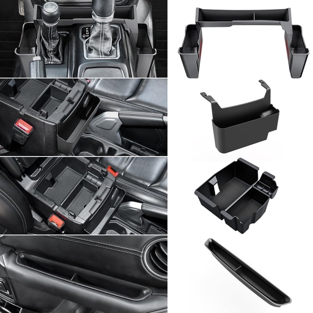 Organizador de consola central DIAMOOKY de 4 piezas para Jeep Wrangler