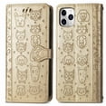 thumbnail image 2 of Funda Cartera FOXDOCK para iPhone 11 ProMax , Flip PU con Relieve de Gatos y Perros, Tarjetero y Soporte, 2 of 6