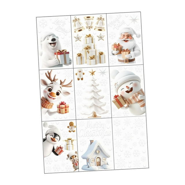 9 Pegatinas Navideñas para Ventanas Strade Fareast Limited Estilo B Material PVC