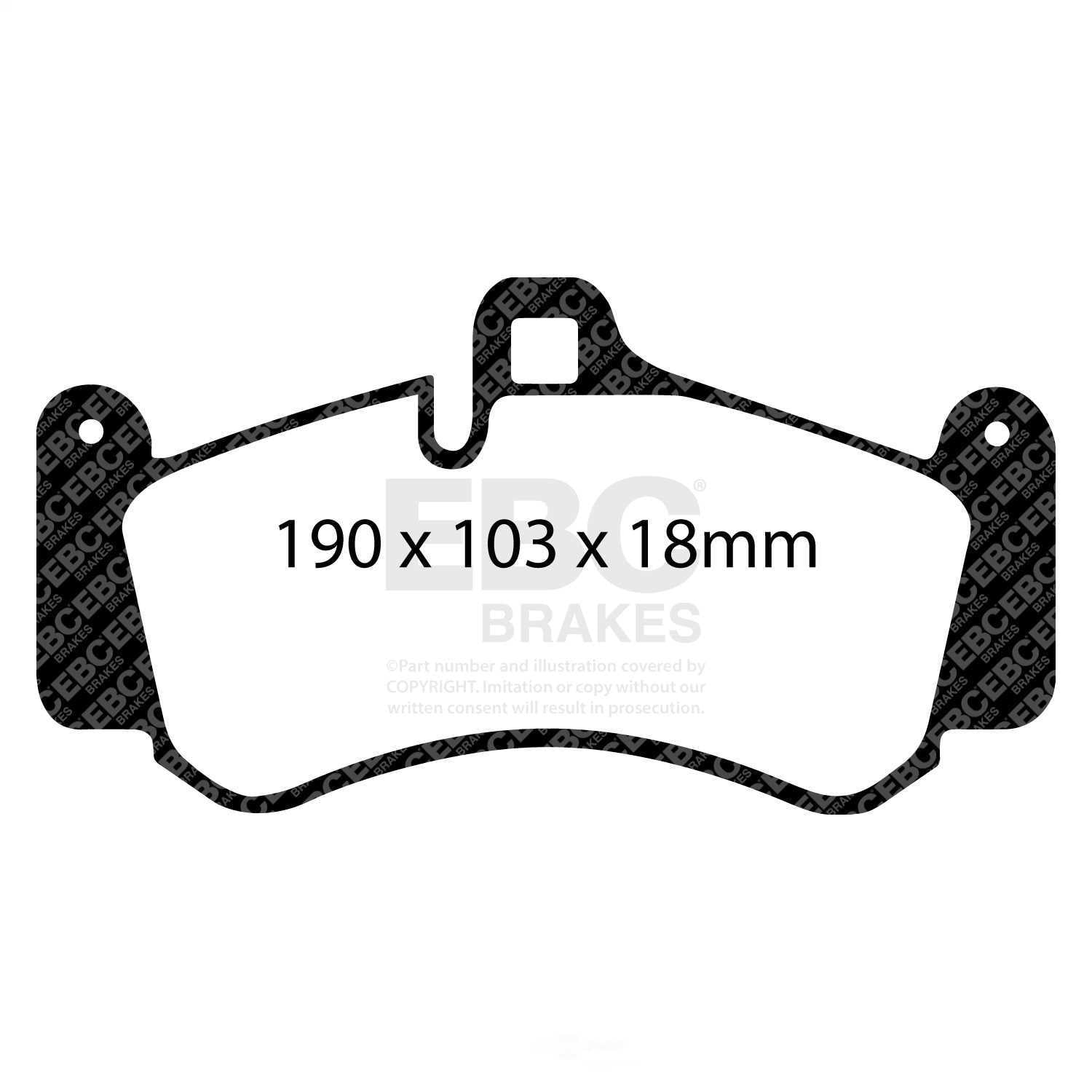 EBC Brakes Redstuff Premium Fast Street Pad For All Engine Sizes Fits select: 2007 PORSCHE 911 NEW GENERATION, 2001-2004 PORSCHE 911