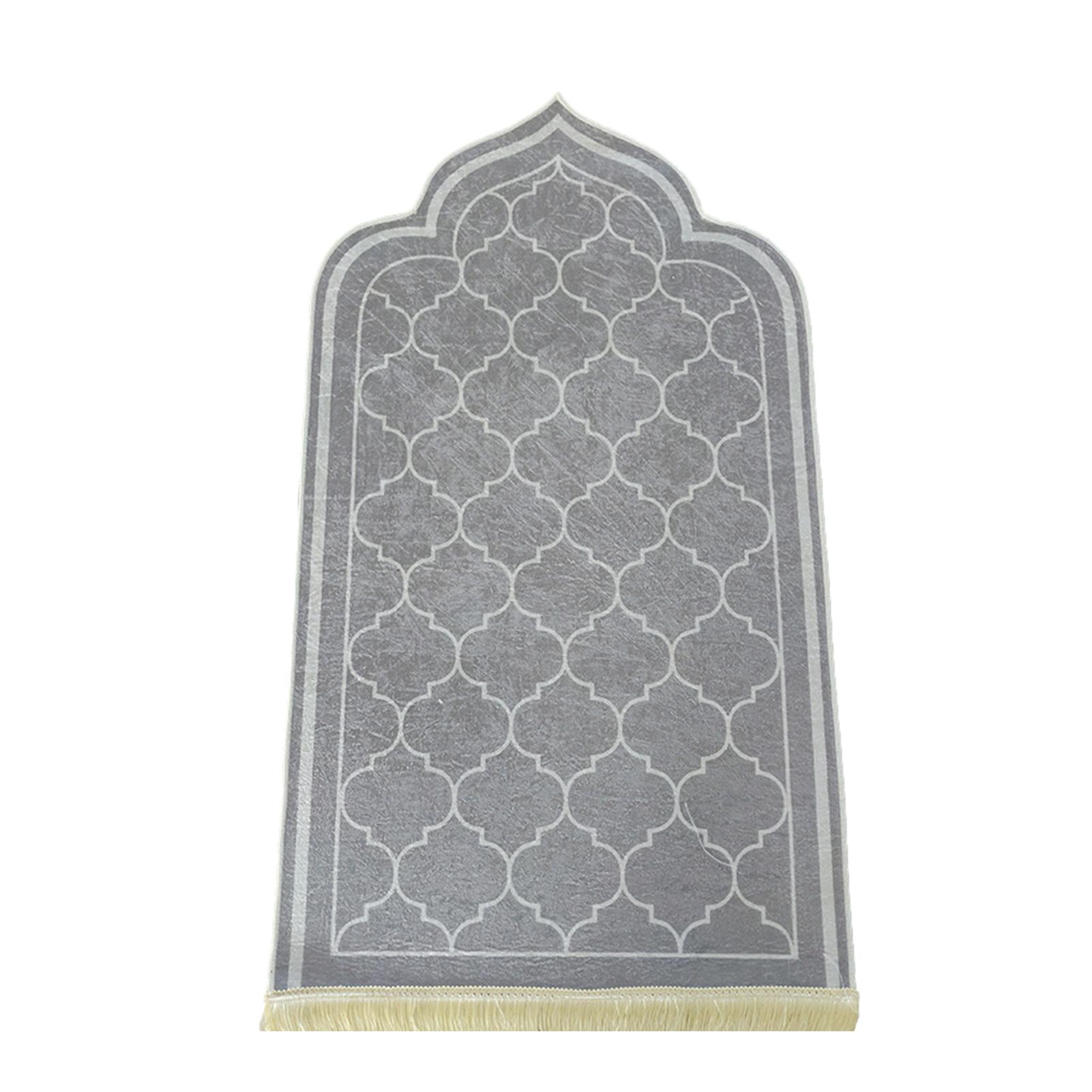 Prayer Mat for Muslim Ramadan Flannel Carpet Worship Kneel Embossing