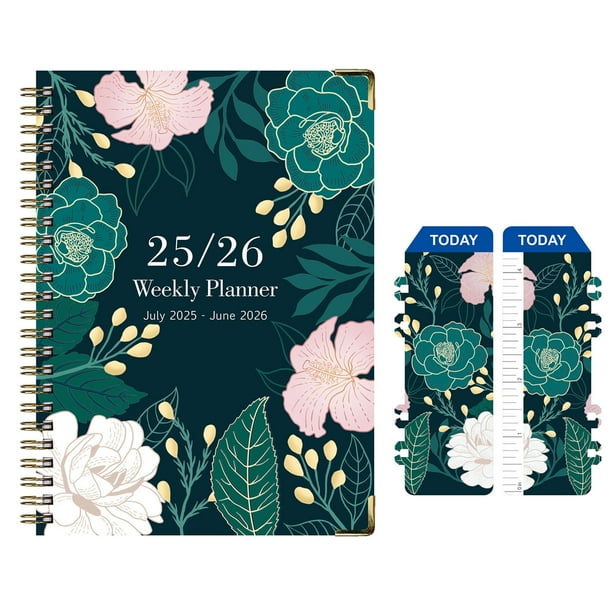 Cuaderno diario 2025-2026, agenda en inglés, A5, con hojas separadoras, cuaderno de planificación, cuaderno de distribución