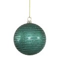 thumbnail image 1 of Vickerman 4.75" Emerald Matte/Glitter Ball Christmas Ornament 3 per Box, 1 of 1