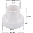 thumbnail image 4 of Ventilation duct adapters for 150 mm to 100 mm ducts, venting, 4 of 5