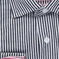 thumbnail image 2 of Isaac Mizrahi Boy's 9239 Dress Shirt - Navy Stripes - 4, 2 of 3