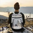 thumbnail image 6 of Backpack Cooler lunch bag 36 Can Capacity Insulated Bag for Camping, Beach, Hiking & Travel Black Horse and An Old Barn, 6 of 7