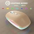 thumbnail image 2 of Wagpak Wireless Keyboard and Mouse Combo RGB Backlit Rechargeable 2.4GHz Quiet 108 Keys Keyboard-Desert Gold, 2 of 6