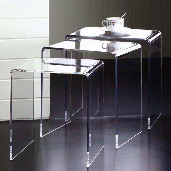 Acrylic nesting tables set of three