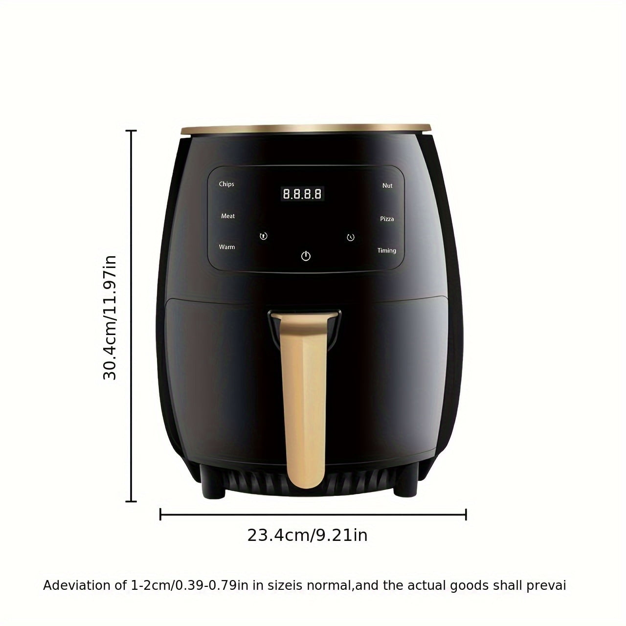Air Fryer, Large Capacity 4.5L Hot Air Circulation Fryer with Touchscreen, Even Heating for Baking Roasting Frying, Compatible for Family, Suitable for Parties, Plug-in