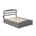 thumbnail image 2 of AFI Warren Full Wood Platform Bed with Headboard Footboard & Twin Trundle, Grey, 2 of 15
