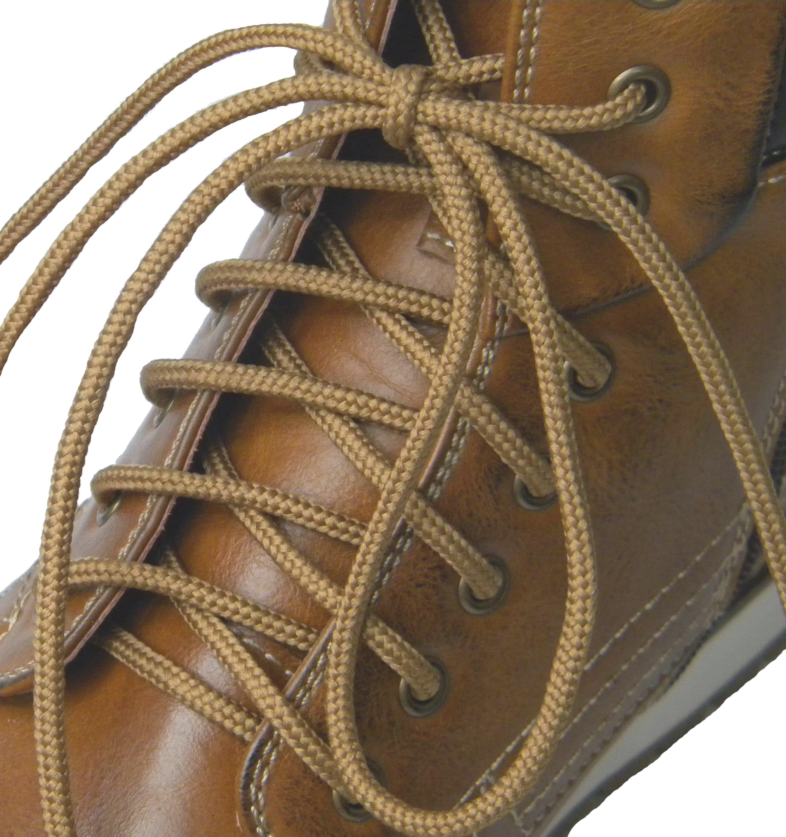 MEDIUM BROWN 72/" Leather Shoelaces Strings Shoe Boot Lace 2 PAIRS