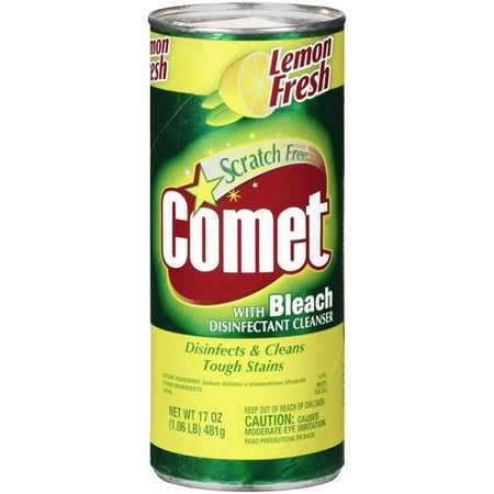 Comet Lemon Fresh Disinfectant With Bleach Cleanser, 17 oz
