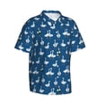 thumbnail image 2 of Daiia Cartoon Geese With Xmas Hawaiian Shirt for Men Gentle Cotton Regular Short Sleeve Casual-3X-Large, 2 of 9